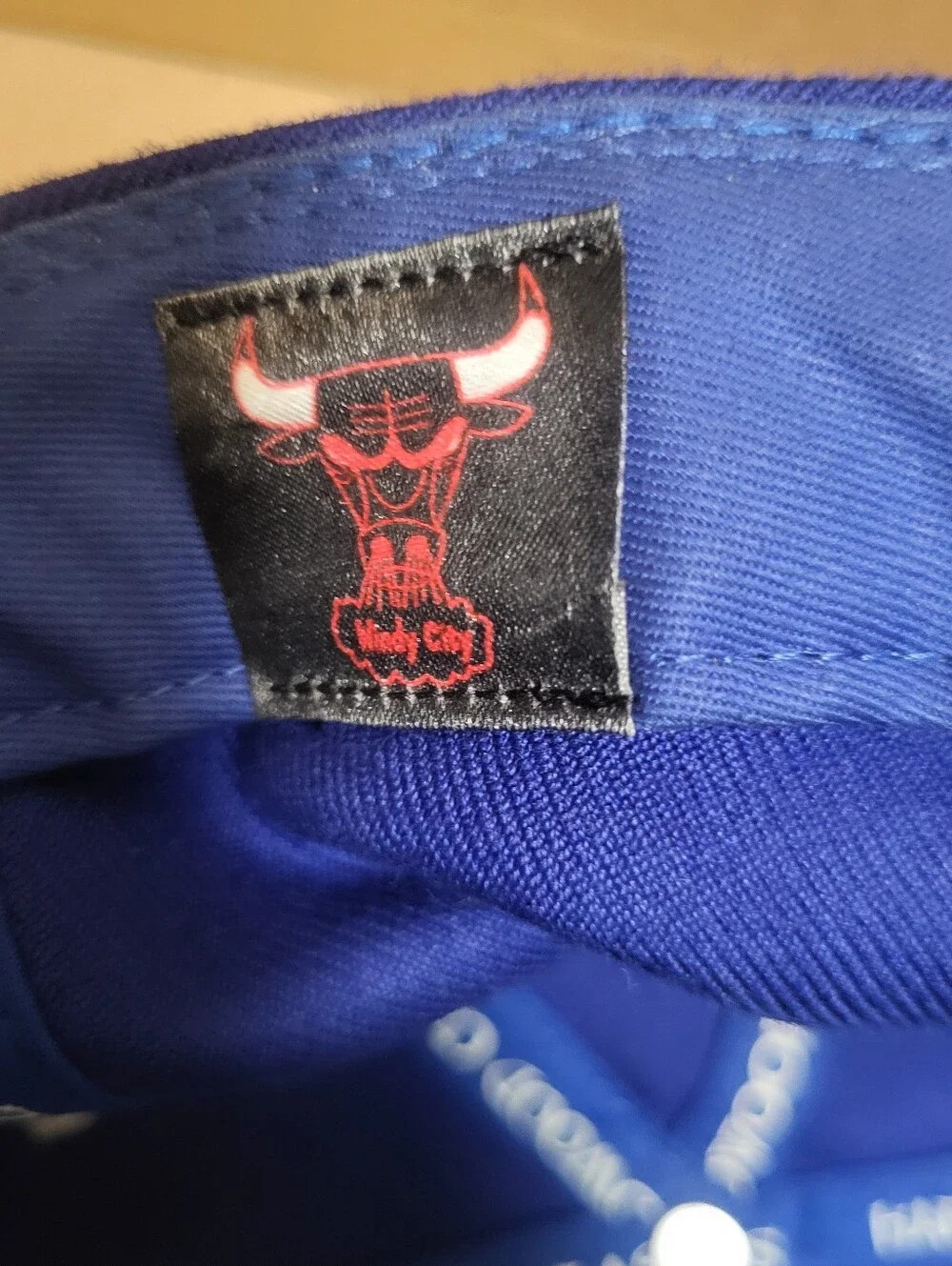 Chicago Bulls "Windy City" Royal Blue/White Fitted Hat Men Size 8 - Picture 8 of 9